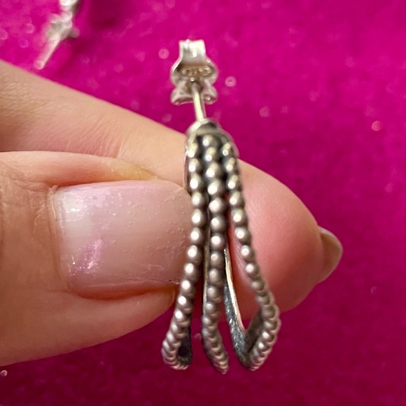 Or Paz Sterling Silver 1" Round Hoop Earrings - Picture 11 of 13